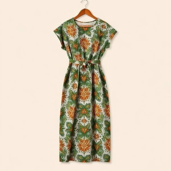 Ankara Print Midi Dress